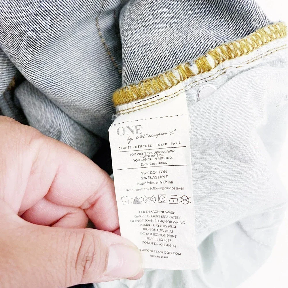One by One Teaspoon Awesome Baggies Low Waist SZ32